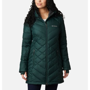 Columbia Heavenly Long Hooded, Chamarras Verdes Para Mujer | 120675-CFI